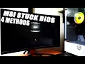 HOW TO FIX MSI MOTHERBOARD STUCK IN BIOS LOGO