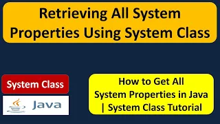 Retrieving All System Properties Using System Class Java Tutorial