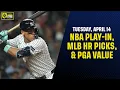 NBA Play-In predictions Dinger Tuesday Home Runs and PGA Picks Dimers Sports Betting Podcast