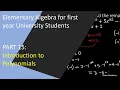 Getting started with Polynomials for University Students