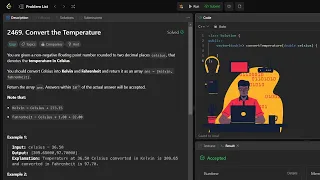 LeetCode problem 2469 Convert the Temperature coding problem using 1 c
