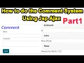 How to do the Comment System using Jsp Ajax Part 1