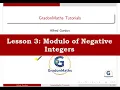 Understanding Modulo Modulo of negative numbers