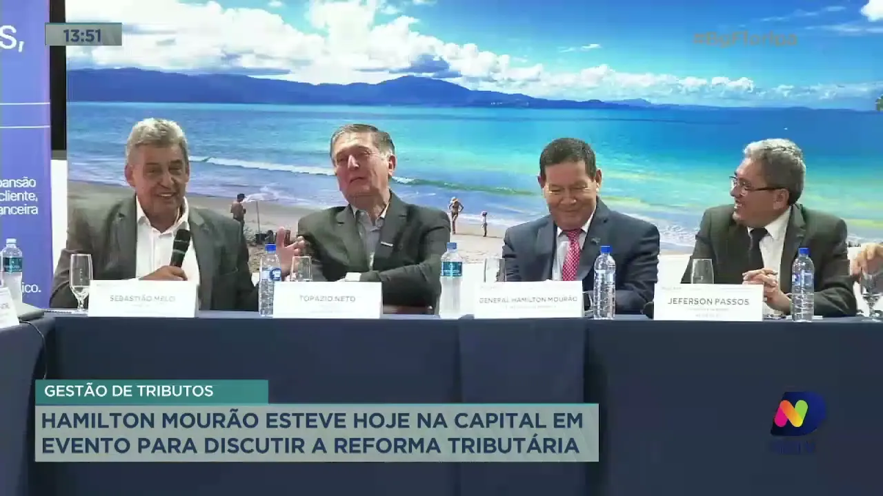 Vice-presidente Hamilton Mourão cumpriu agenda em Florianópolis em evento sobre reforma tributária