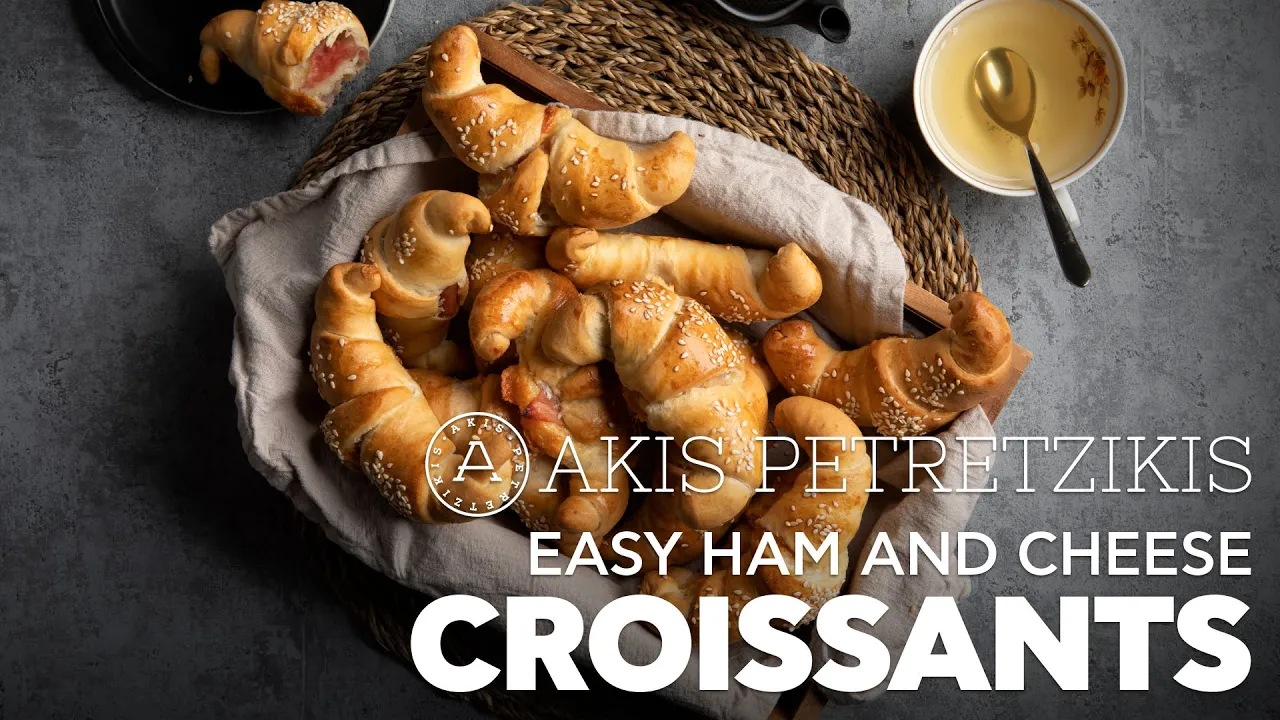 Easy Ham and Cheese Croissants   Akis Petretzikis