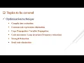 COMPILER DESIGN UNIT-7 CODE OPTIMIZATION
