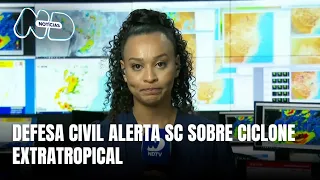 Defesa Civil de SC emite alertas com chegada de novo ciclone