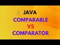 Comparable VS Comparator Interface Sorting Objects Collection Framework Java