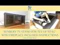 Walker Edison 58 Fireplace TV Stand Assembly Wren Classic 4 Cubby Fireplace TV Stand TVs up to 65