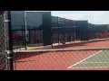 Hover senior Laurel Utterback volleys with Canfield star Anna Kam