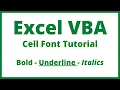 Excel VBA - Cell Font Tutorial
