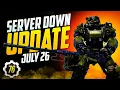 Fallout 76 Server Down Update Patch Fix July 26 2022