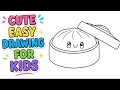 How to draw Cute dumpling kawaii food easy Cute drawing and coloring step by step for kids