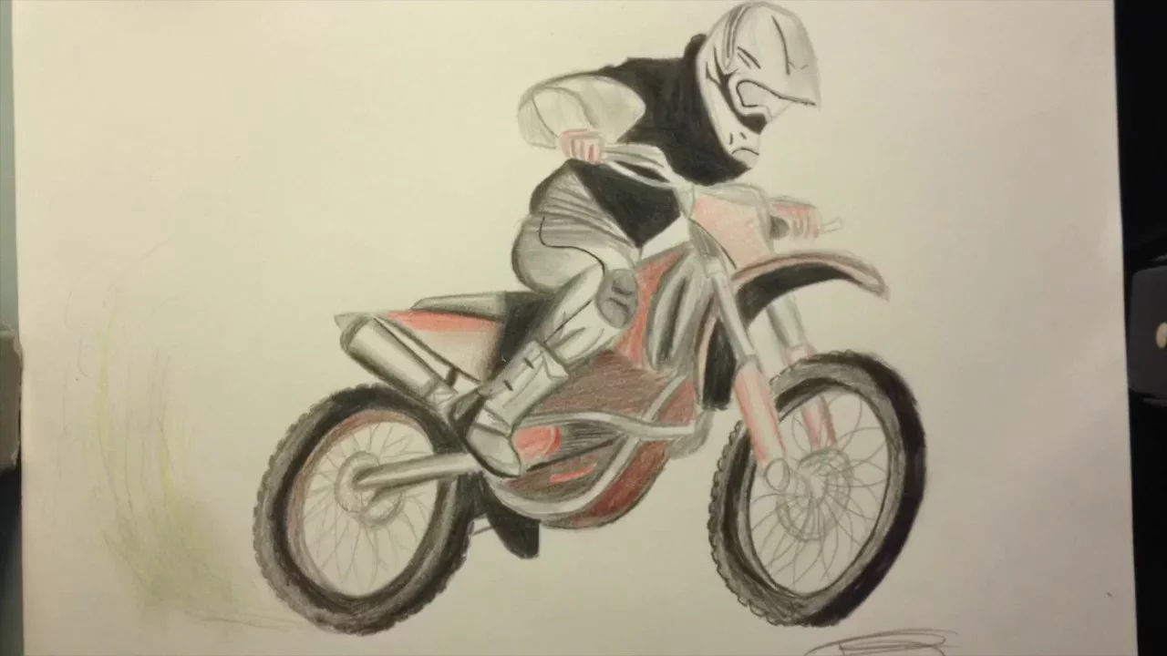 Dessin - Motocross Freestyle (Timelapse)