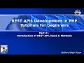 Learn REST APIs development in Core PHP Tutorials for Beginners What is REST APIs Need Methods