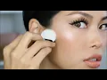 Benefit Cosmetics COOKIE Highlighter Review Swatch Closeup Full Face Tutorial on Asian Skin