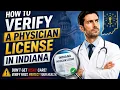 How to verify a physician license in Indiana
