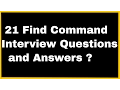 Linux Tip-Find Command Interview Questions Answers