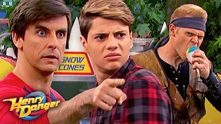 captain man and henry follow drex back in time back to the danger full scene henry danger