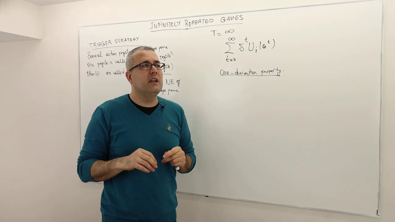 4. Infinitely Repeated Games and Grim Trigger Strategies (Game Theory Playlist 8)