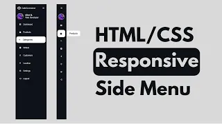 Build A Responsive Sidebar Menu in HTML CSS Javascript - Beginner