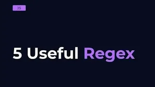 5 Useful Regex for js