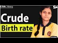 Crude birth rate Explained in hindi