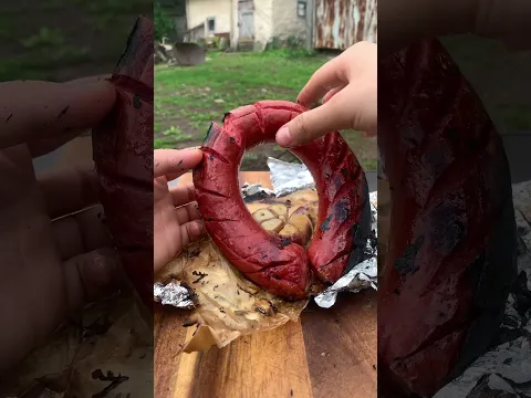 Grilled Sausage Sandwich in Nature ♨️🔥/ #nature #food #cooking #shorts #shortvideo