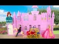 Princess Barbie doll Pink Purple Castle Unboxing Review Istana boneka Barbie Palacio da Barbie