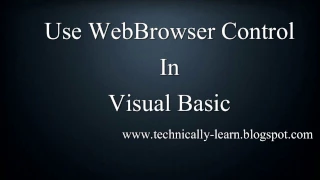 How to Use WebBrowser Control in Visual Basic