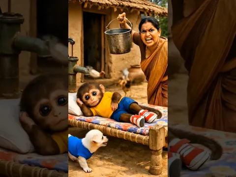 baby monkey chiku ने माँ का जीता दिल #shorts #youtubeshorts