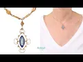 Edwardian 9ct Gold Wedgwood Blue Jasperware Pendant Circa 1910