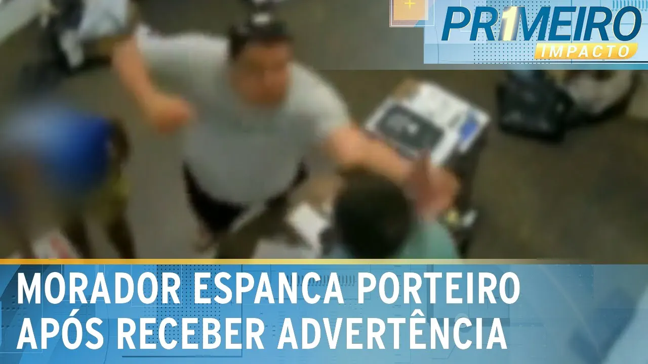 Porteiro é agredido após advertir morador de prédio na Bahia | Primeiro Impacto (22/11/23)