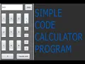 JAVA NETBEANS SIMPLE CODE CALCULATOR
