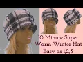 Cap - Cozy warm winter hat tutorial for easy and Quick step-by-step instructions