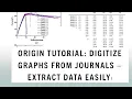 Origin Tutorial Digitize Graphs from Journals - Extract Data Easily