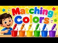Orange Green Blue Color Matching Worksheet Flat Colors for Kids