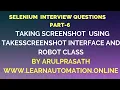 Selenium Interview Questions PART-6 Different ways to take screenshot Tamil