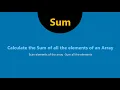 6 Sum of Array Elements