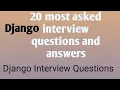 20 most asked Django Interview Questions and Answers