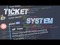 Full Ticket System w Transcript - Discord Bot Developing Series