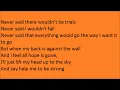 Mary Mary Can't Give Up Now Lyrics