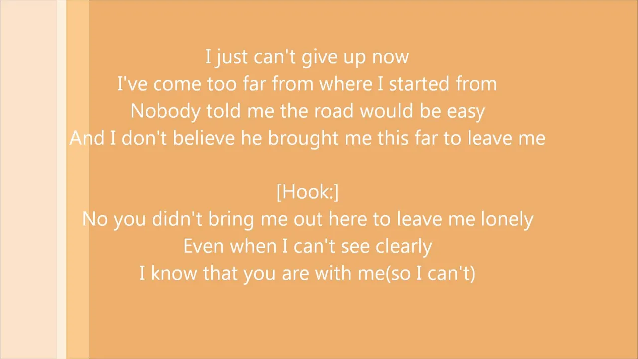 Mary Mary Can't Give Up Now Lyrics