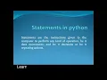 python statements types of statements in python
