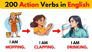 200 Action Verbs in English with Sentences | Action Verbs for Beginners | Daily Sentences |