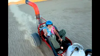 CRAZY ROCKETMAN: I built a 55 mph jet engine wheel barrow kart!!