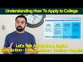 How College Admissions Works - Early Action Early Decision Regular Admissions all the rest