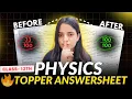Physics Topper Answersheet CBSE CLASS12 PHYSICS BOARDS Last minute Tips possible