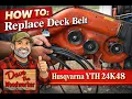Replace Deck Belt on Husqvarna YTH 24K48 Riding Mower