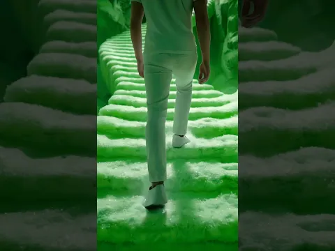 Я иду по ЗЕЛЕНОМУ СНЕГУ! ❄️💚 Залипательный АСМР #ИИ